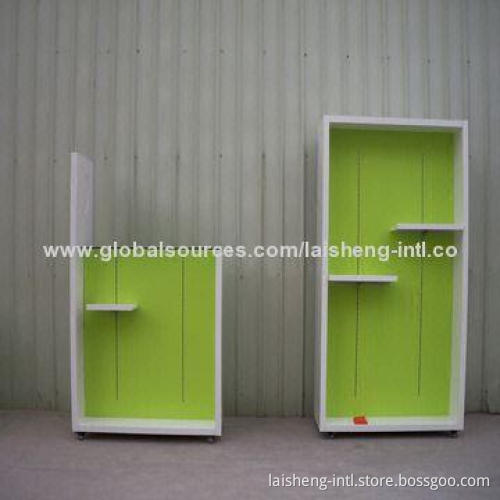 Clothing Display with Green and White Spray-Painted Finish